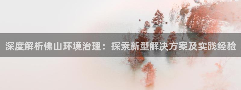 凯发k8·中国官方网站：深度解析佛山环境治理：探索新型解决方案及实践经验